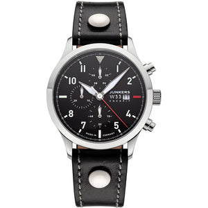 Cockpit W33 Black Dial Black Leather Strap Chronograph 42mm Black Dial