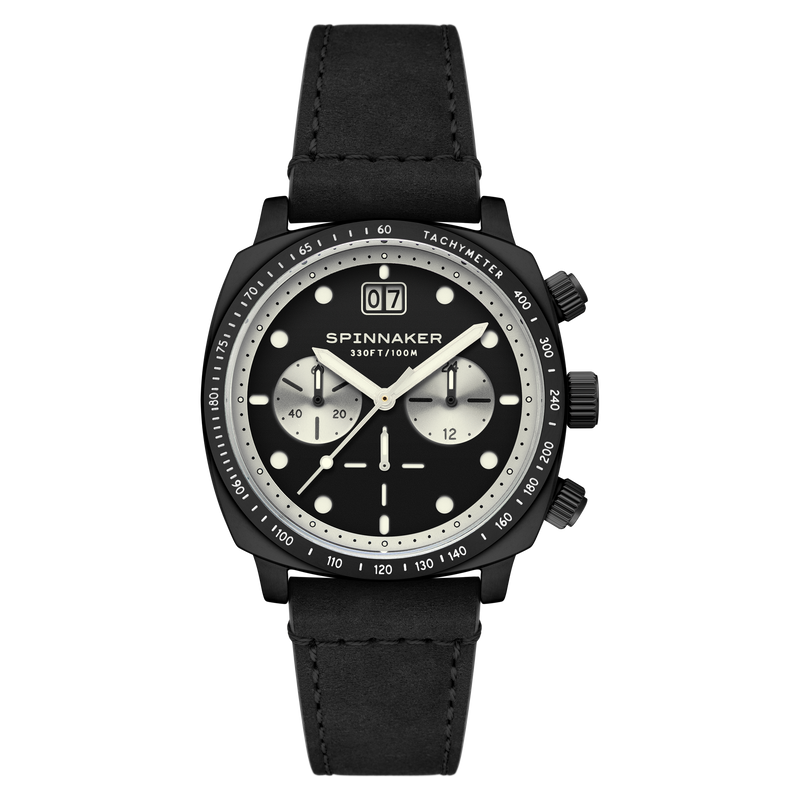 Hull Chronograph Black / Leather | Black Dial