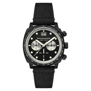 Hull Chronograph Black / Leather | Black Dial