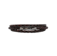 Braided Brown Leather Wrap M (7.25" Wrist) |  Dial