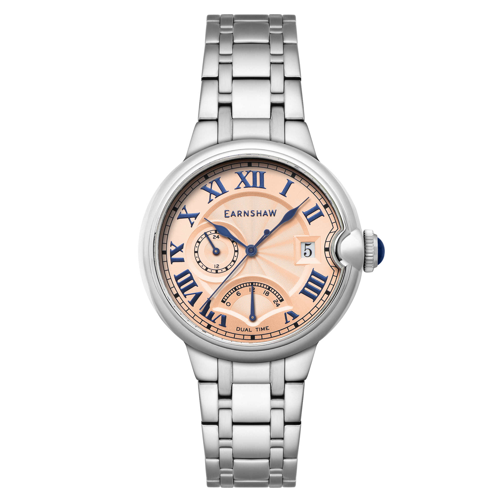 Barallier Retrograde Dual Time Rose Gold /Stainless Steel Rose Gold Dial