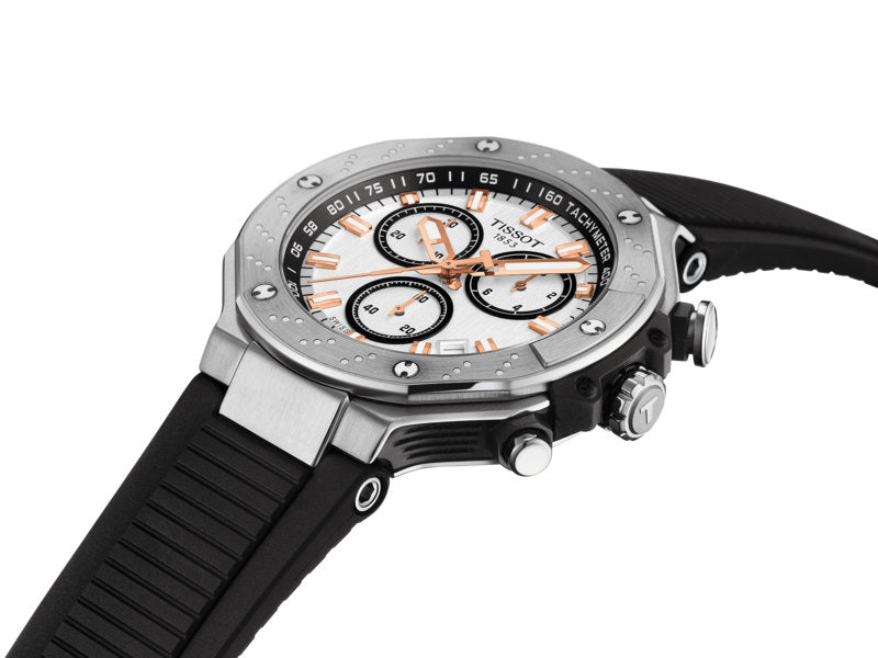 T-Race Chronograph Black / Silicone | White Dial