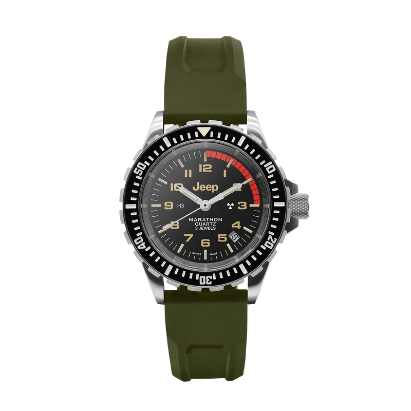 JEEP TSAR on Rubber (OD Green) JEEP TSAR | Black Dial