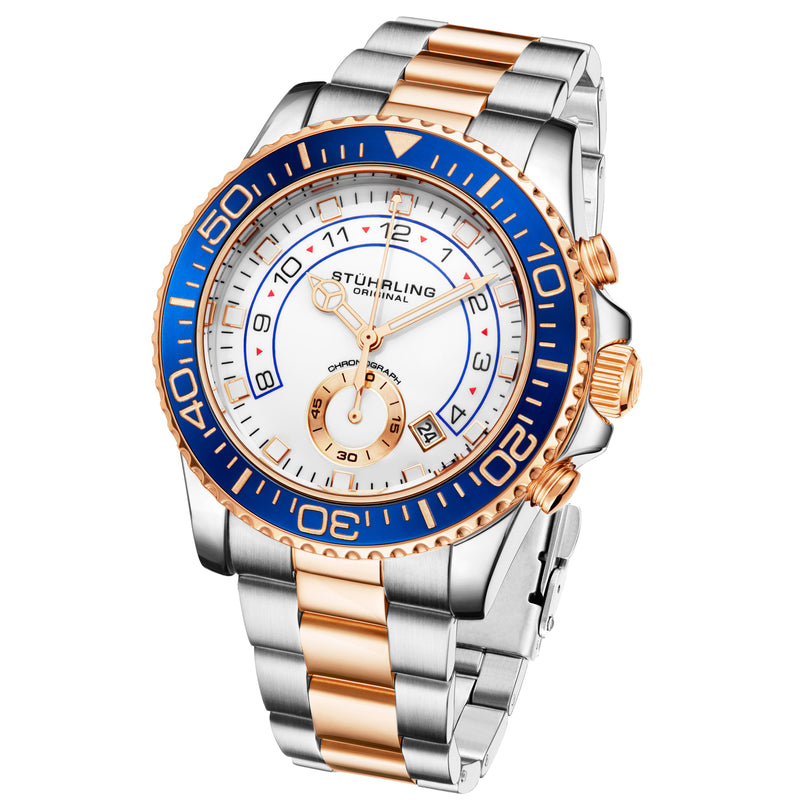 Aquadiver 3966 Rose Gold/Stainless Steel | White Dial