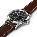 KHAKI FIELD Black / Leather Black Dial