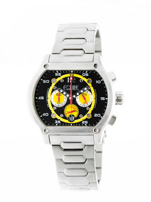 Dash Chronograph 316L Stainless Steel Band Silver/Black/Yellow