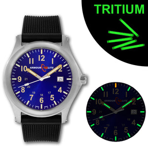 Field Series (Tritium & Armourglass) AL133 Steel Case / Metallic Blue Dial | Blue Dial