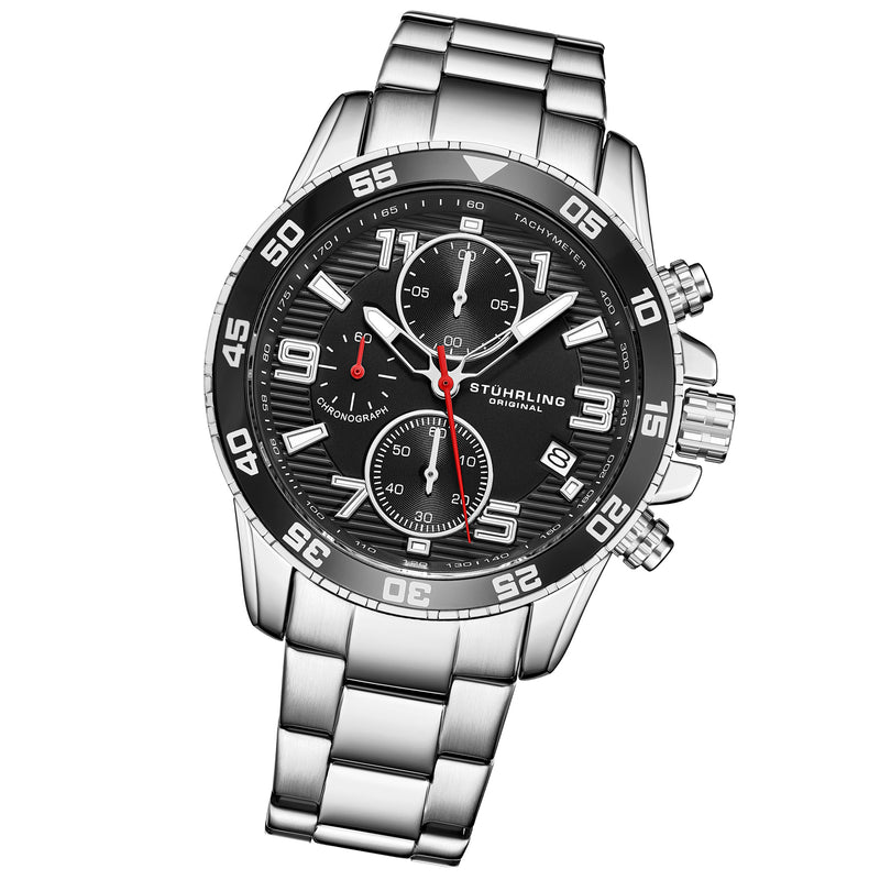 Concorso Quartz 40mm Chronograph Black Silver/Stainless Steel | Black Dial