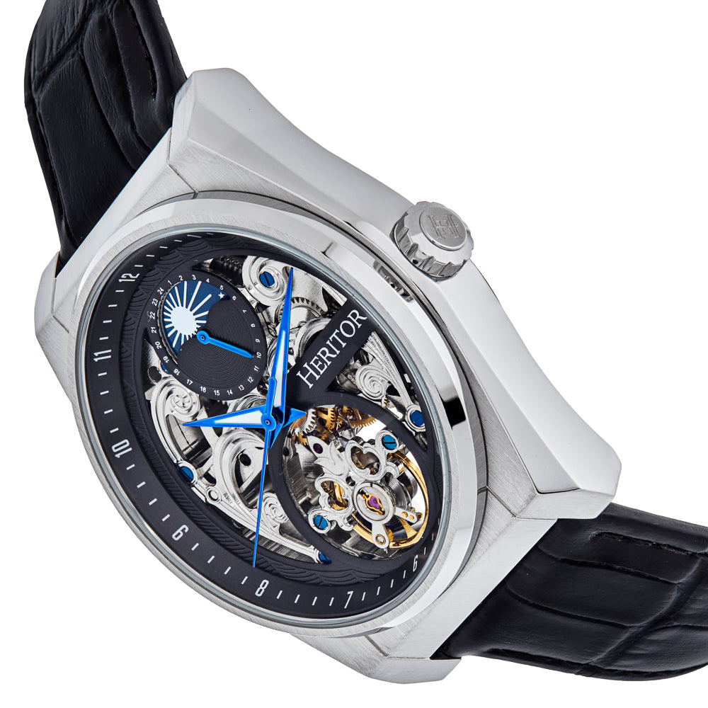 Daxton Semi Skeleton Black/Black | Black Dial