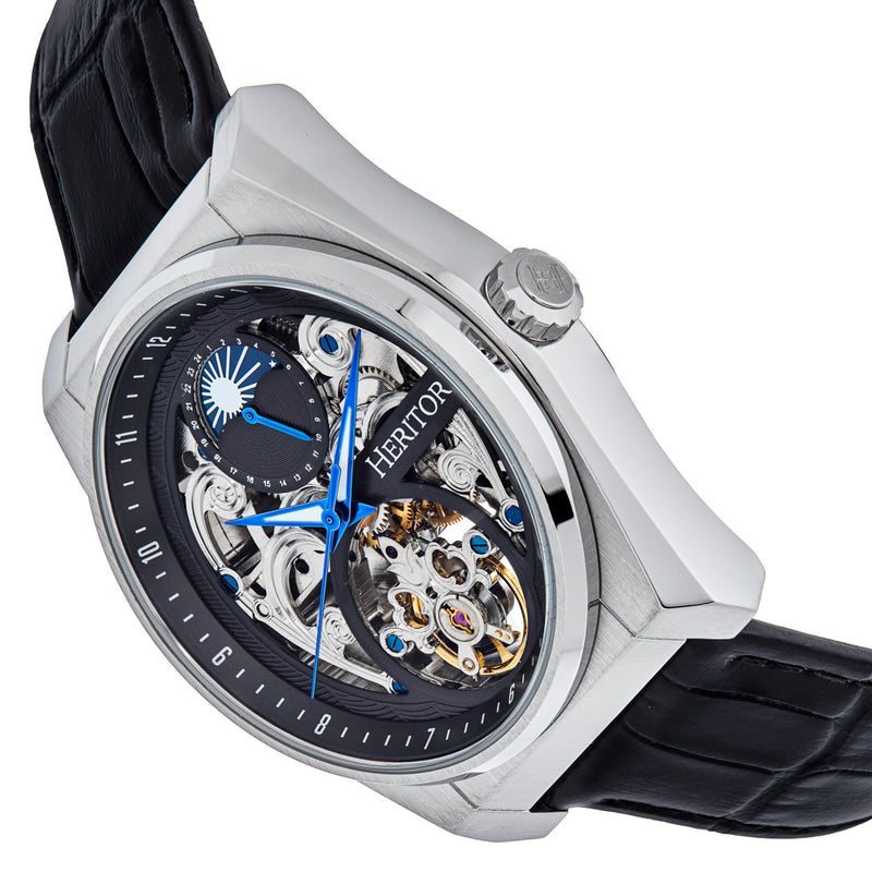 Daxton Semi Skeleton Black/Black | Black Dial