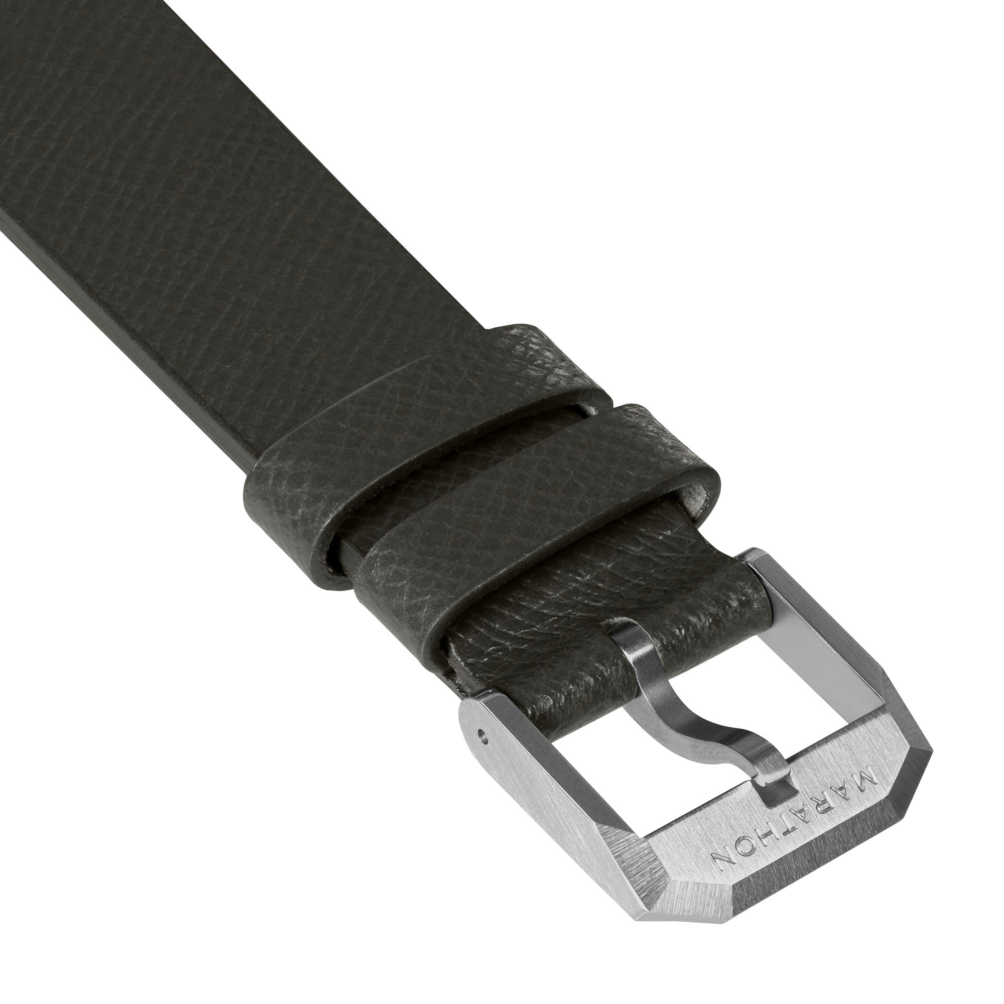 STRAP, 20mm, ITALIAN LEATHER, CROSS HATCH, STEEL BUCKLE, MOSS GREEN, XL ITALIAN LEATHER, CROSS HATCH