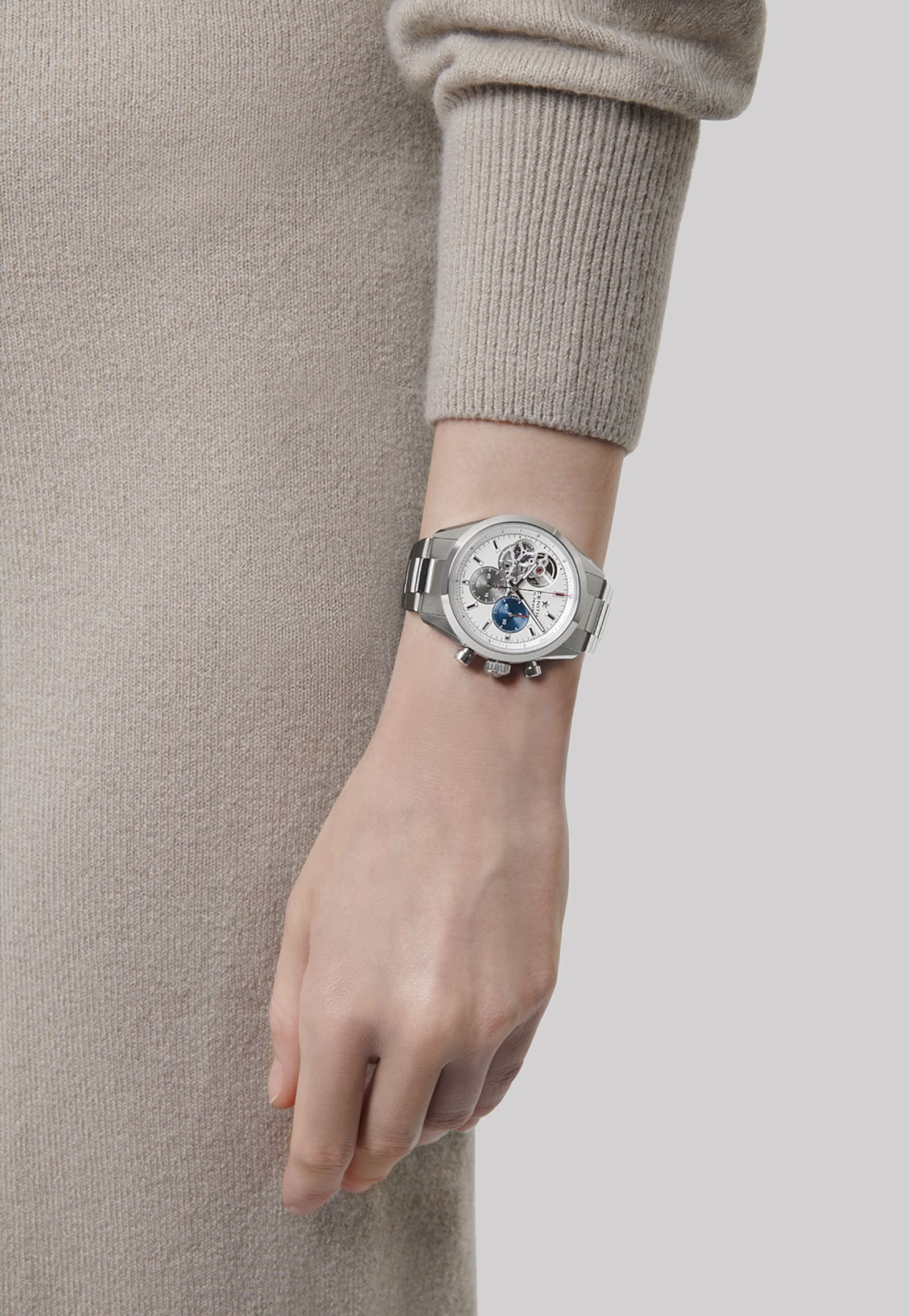CHRONOMASTER OPEN 39.5MM Steel Bracelet Silver Dial