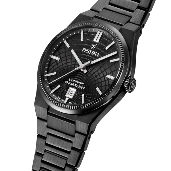 Rive Black / Stainless Steel | Black Dial