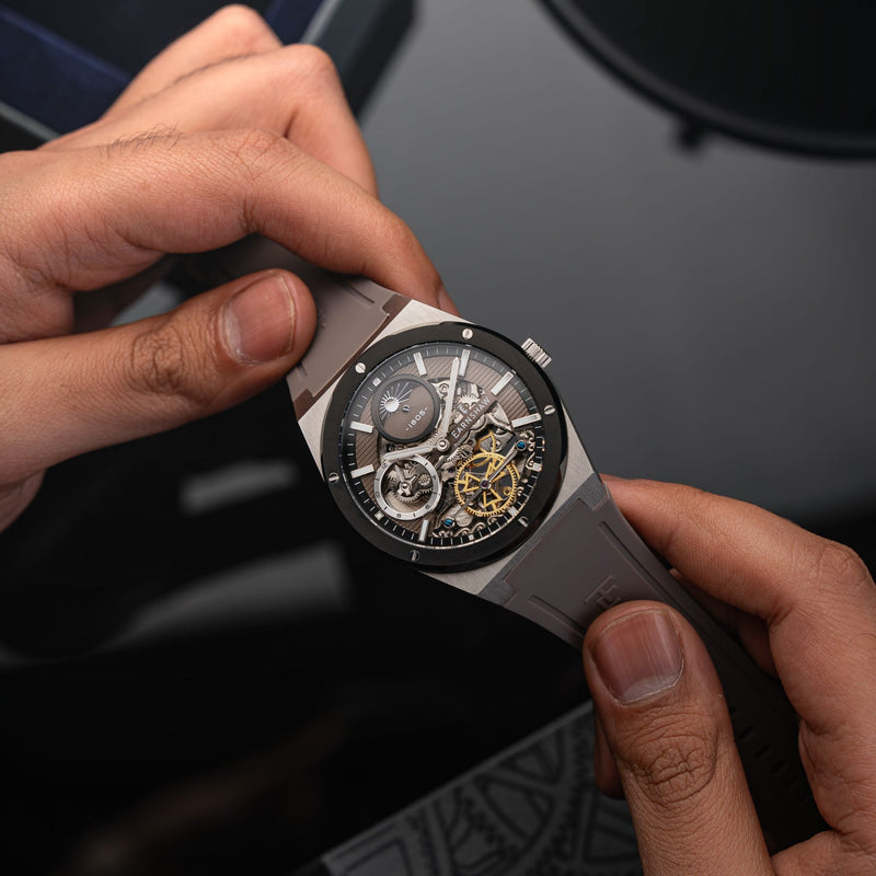 Drake Dual Time Automatic Khaki / Khaki Silicone | Khaki Dial