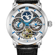 Legacy Silver Dial / Black Leather Blue Yellow | Silver Dial