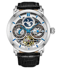 Legacy Silver Dial / Black Leather Blue Yellow | Silver Dial