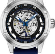 Automatic 50mm Skeleton Blue/Silver | Black Dial