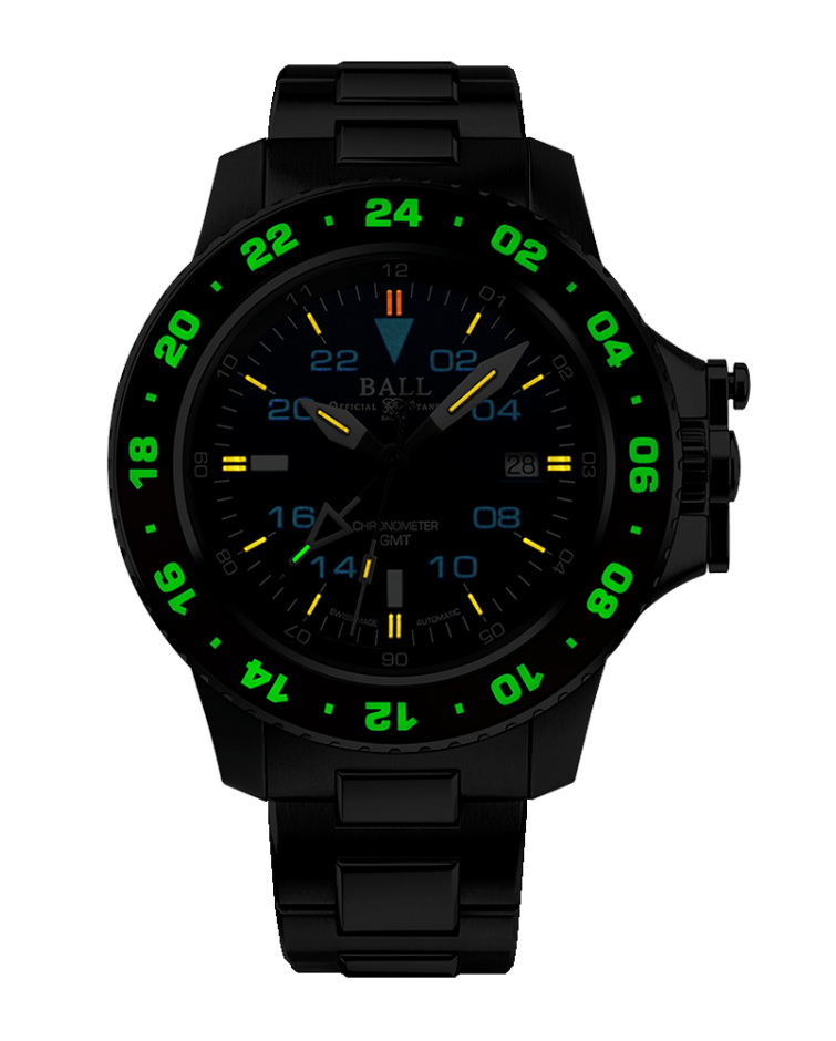 Engineer Hydrocarbon AeroGMT II Black and brown Black Dial