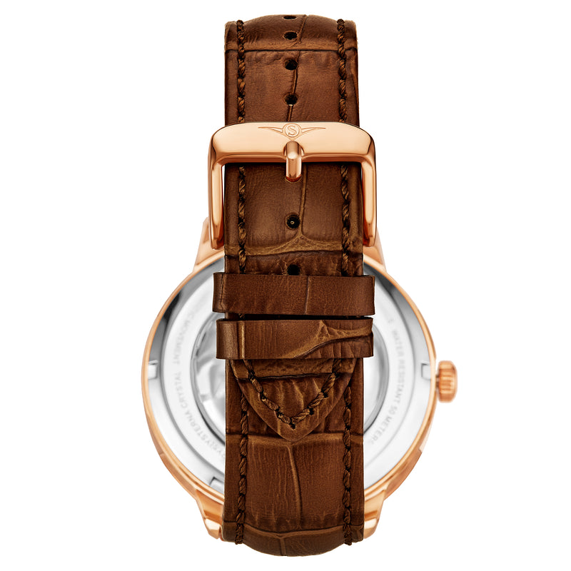 Legacy Skeleton Brown/Leather | Gunmetal Dial