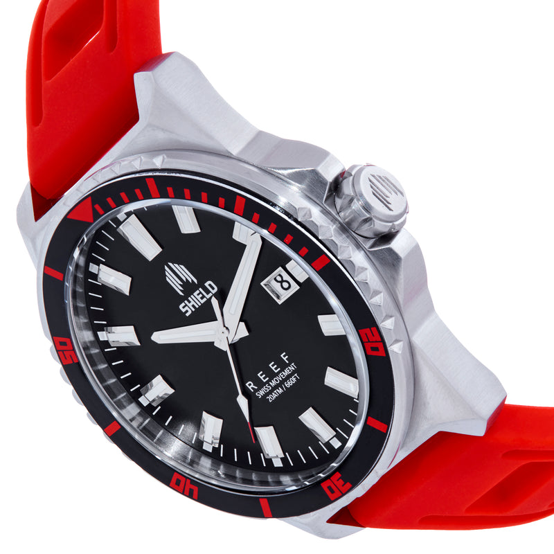 Reef Strap Watch w/Date Red | Black Dial