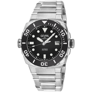 Fortuna Black Enamel Dial 316L Stainless Steel Bracelet Black Ceramic Bezel 42mm Black Dial