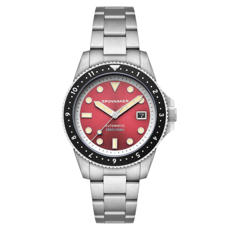 Croft Pioneer Automatic Red/Stainless Steel | Red Dial