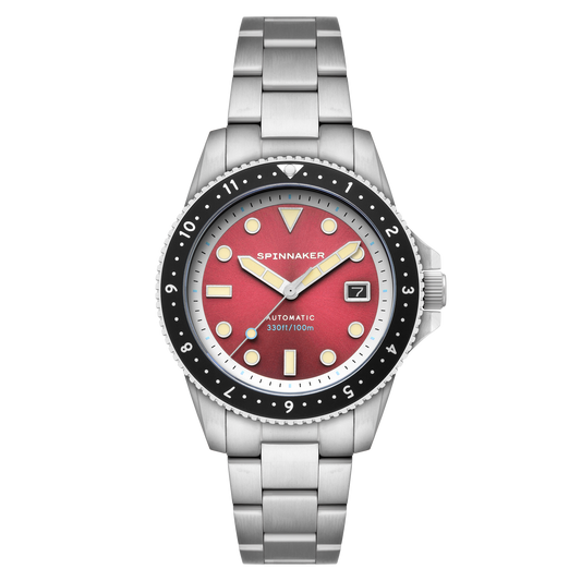 Croft Pioneer Automatic Red/Stainless Steel | Red Dial
