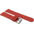 2 Pack - Vintage Rubber Diver Waffle Watch Bands Red and Orange, 20mm |  Dial
