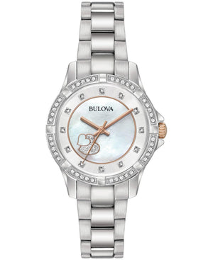 Crystal 30mm / Mother-of-Pearl / Silver Mother-Of-Pearl Dial