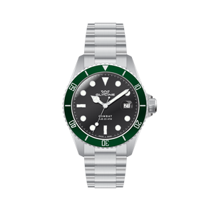 Combat 40mm / Black / Silver | Black Dial