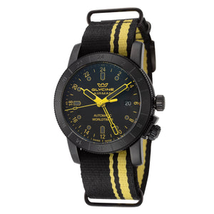 Airman Contemporary 42mm / Black / Black and Yellow | Black Dial