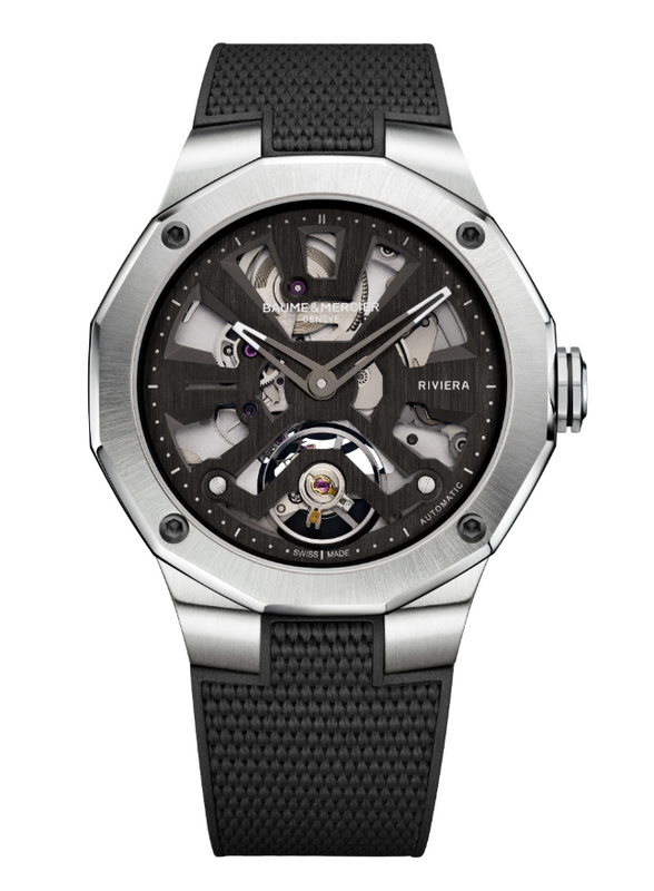 Riviera Skeleton / Black Rubber | Black Dial