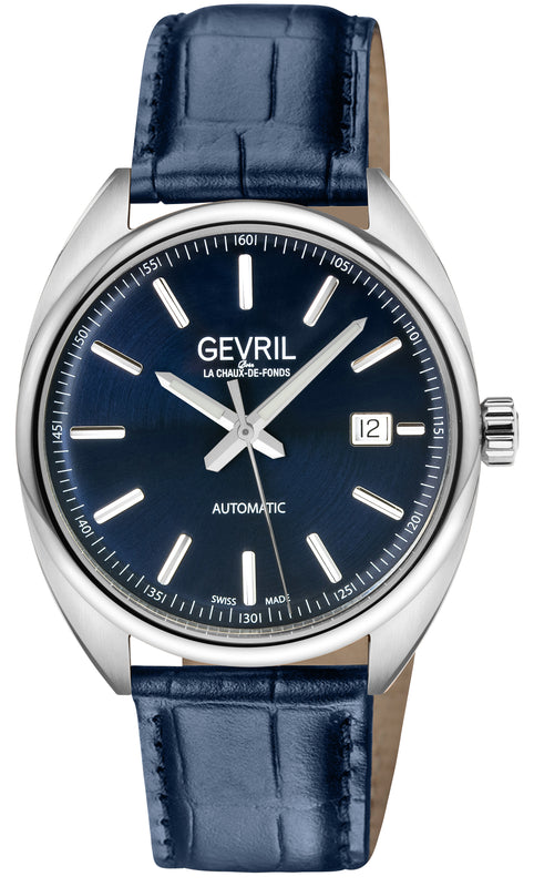 Five Points Gevril Selita SW200 Swiss Made Five Points Watch Italian Blue Leather | Blue Dial