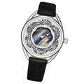 Symphony-995.02 Black Leather | Blue Dial