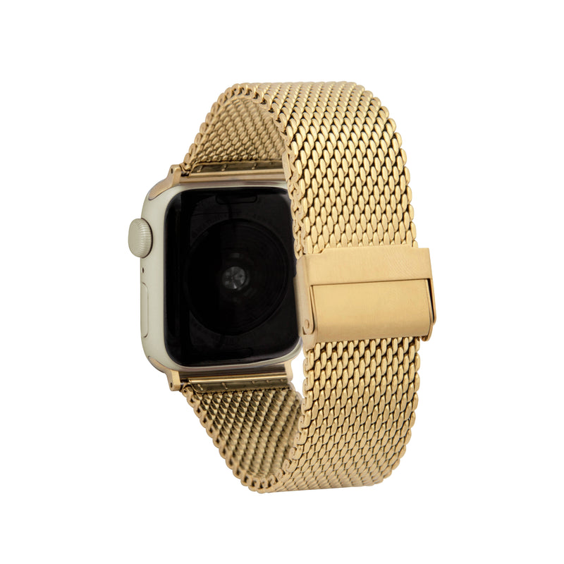 Thick Mesh Band for Apple Watch Ultra & Series 8/7/6/5/4/3/2/1/SE Gold (42mm | 44mm | 45mm | 49mm) |  Dial