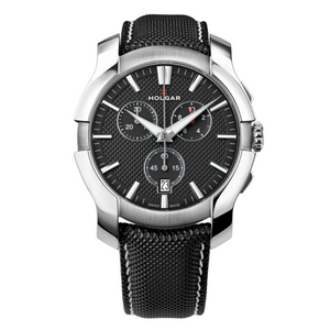 Black & Silver Chronograph 44mm | Black Dial