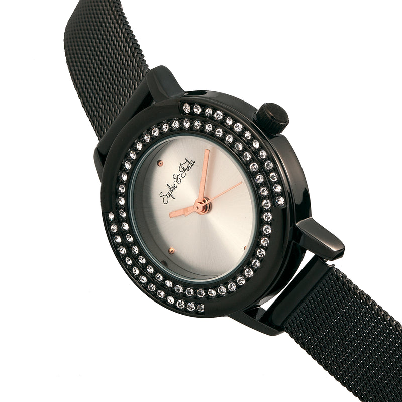 Cambridge w/ Swarovski Crystals Black | Silver Dial