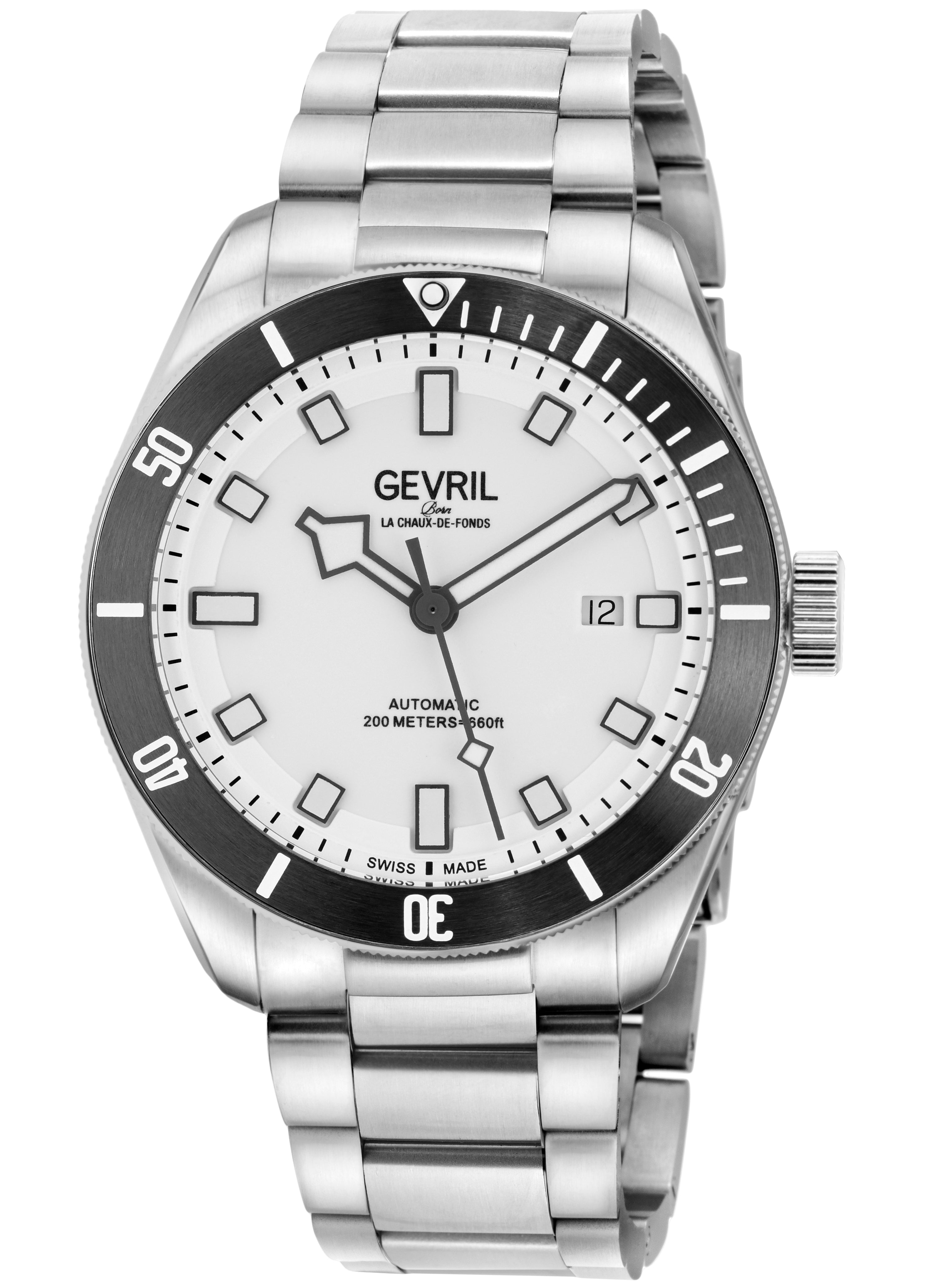 Gevril Yorkville-Diver Sellita Movement White Dial 48611B – Watch Gang