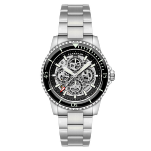 Admiral Duncan Triple Calendar Skeleton Automatic Black / Stainless Steel | Black Dial