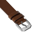 STRAP, 20mm, ITALIAN LEATHER, CROSS HATCH, STEEL BUCKLE, COGNAC, XL ITALIAN LEATHER, CROSS HATCH