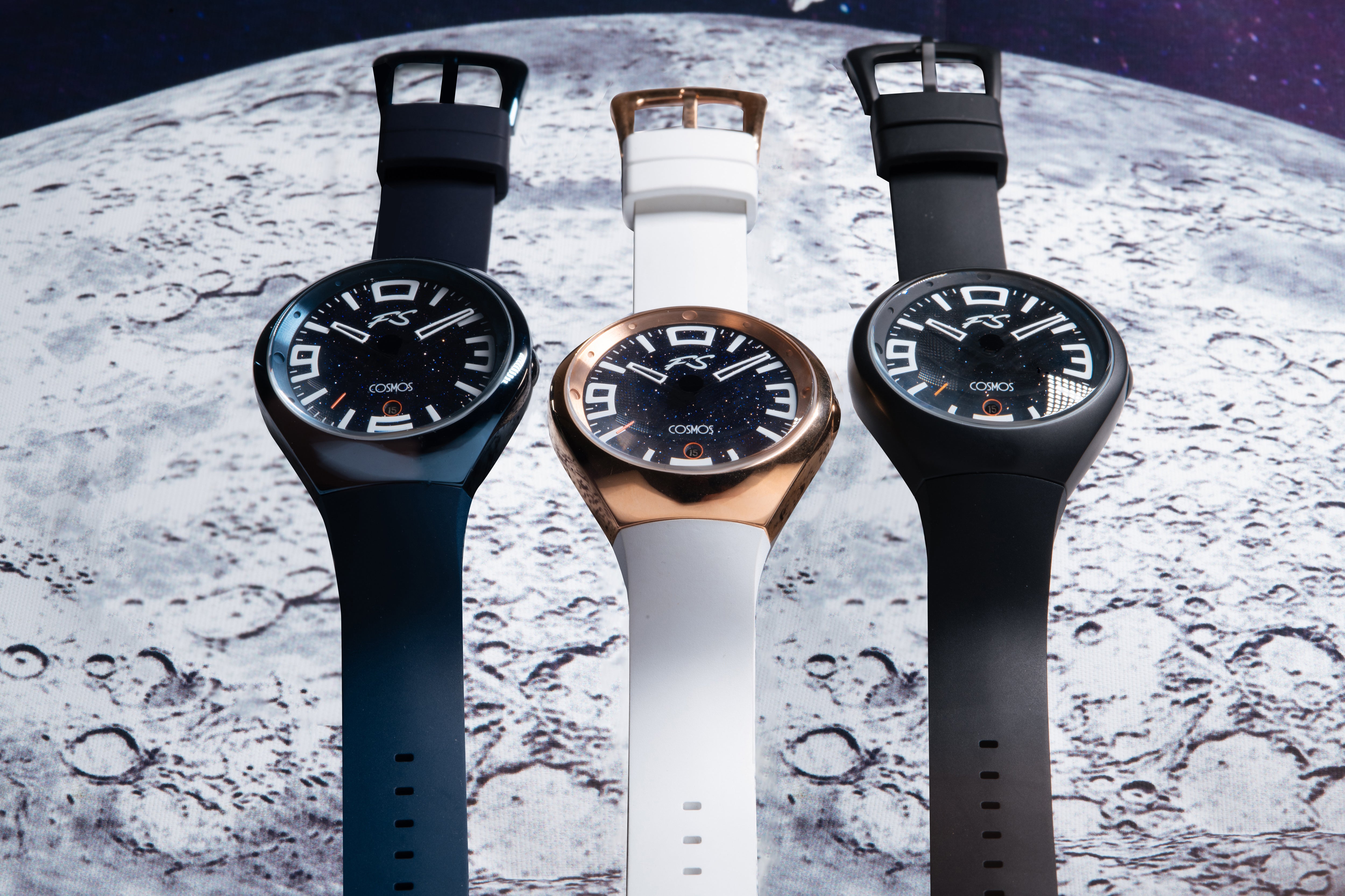 Frank Stephenson's Cosmos Series Gray Case, Black Dial, Gray Strap