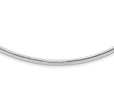 14k White Gold 4mm Domed Omega Necklace 1435 |  Dial