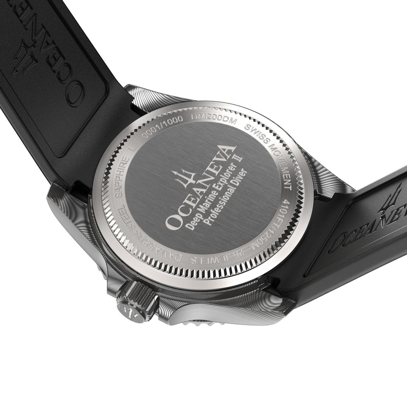 Damascus Swiss Automatic SW200 Deep Marine Explorer II Damascus/Natural Damascus Dial | darkgrey Dial