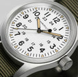 Khaki Field White / Fabric | White Dial