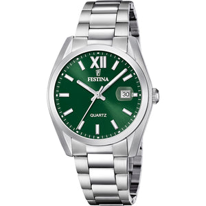Acero clasico Green / Stainless Steel | Green Dial