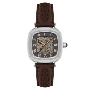 Heritage Chester Skeleton Automatic Grey / Genuine Leather | Grey Dial