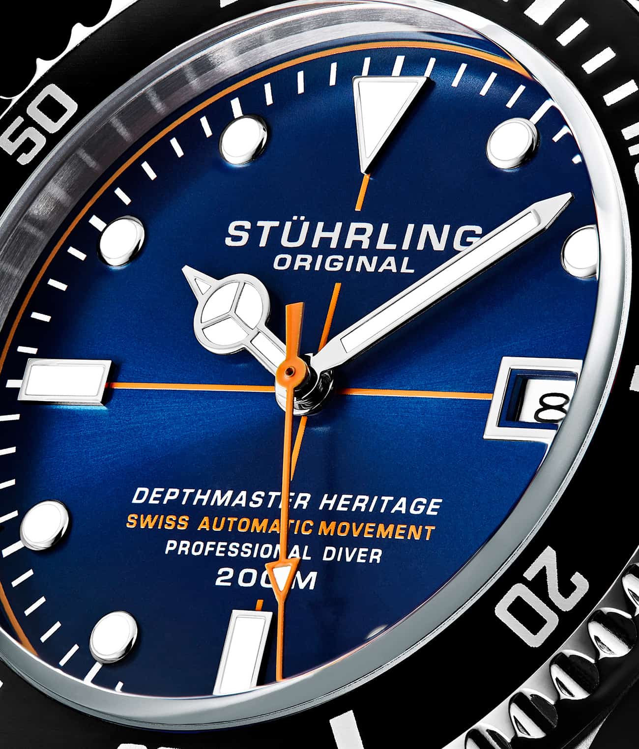 Swiss Automatic Depthmaster Heritage 883H 42mm Diver Black/Leather