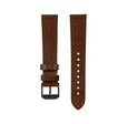 STRAP, 20mm, ITALIAN LEATHER, CROSS HATCH, IP BLACK BUCKLE, COGNAC, XL ITALIAN LEATHER, CROSS HATCH