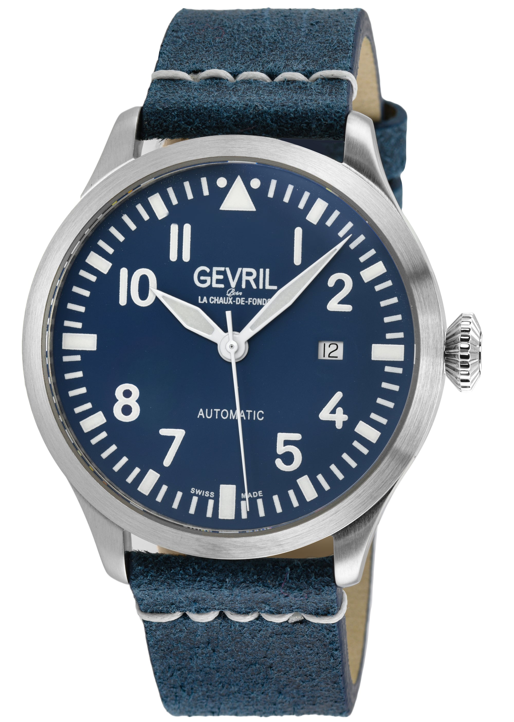 Vaughn Gevril Sellita SW200 Pilot Watch Blue