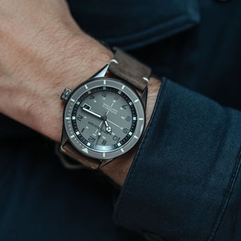 Cahill Automatic Grey / Leather | Black Dial